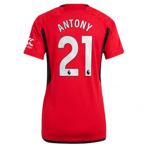 Ženski Nogometni dresi Manchester United Antony #21 Domači 2023-24 Kratek Rokav